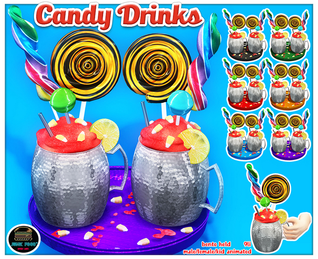 Second Life Marketplace Junk Food Candy Drinks (Fatpack)